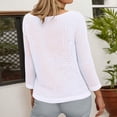 thumbnail image 4 of vigerkar Crochet Crop Top Long Sleeve Mesh Fishnet Summer Cover Ups | See Through, Swim Coverups Shirt,Beach,Vacation (White, XL), 4 of 4