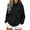 01-Black, variant on Women's Mock Neck Sweatshirt Oversized Long Sleeve Pullover Sweater Fall Winter Tops Clothes Orange S Fashion