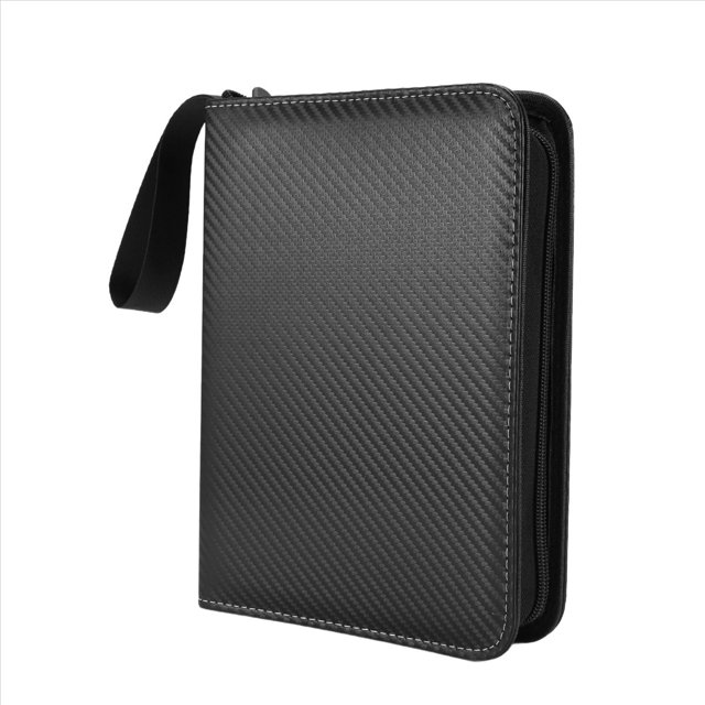Carpeta de Colección de Tarjetas Coleccionables con 4 Bolsillos, Álbum de Carpetas con Cremallera, Estuche para Tarjetas para Juegos/Fútbol/Tarjetas de Béisbol