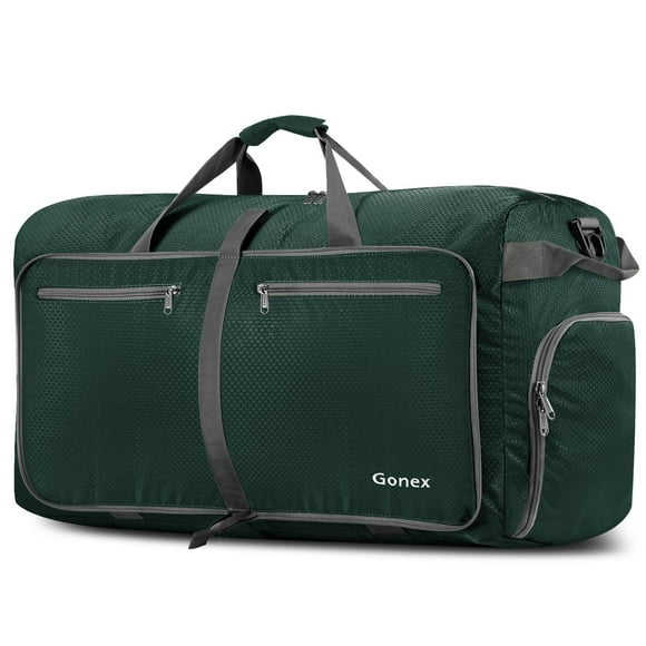 Bolsa de viaje Gonex de 100 litros con compartimento para zapatos, color verde negruzco