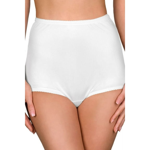 Women's Shadowline 17042 Pants & Daywear Nylon Classic Brief Panty (White 5)