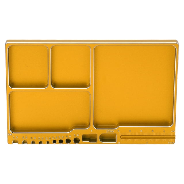 Bandeja de tornillos de reparación RC, bandeja de tornillos magnética, bandeja de tornillos magnética de aluminio, bandeja magnética para tornillos, artesanía excepcional