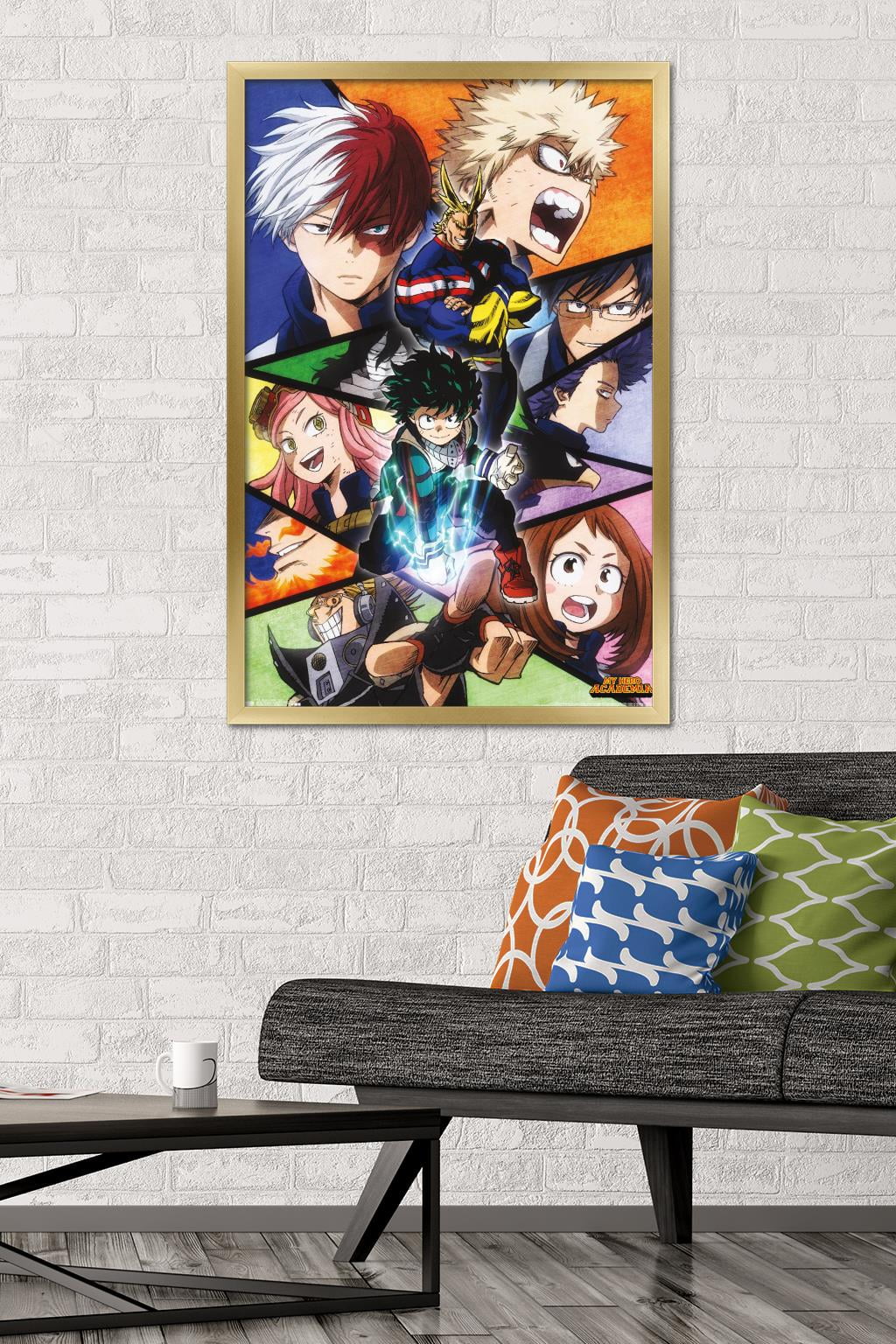 My Hero Academia - Faces Wall Poster, 22.375" x 34", Framed