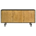 thumbnail image 4 of Aminah 3-door Wood Accent Cabinet Natural and Black, 4 of 14