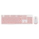 thumbnail image 4 of Juego de teclado y mouse Kit de mouse de teclado inalámbrico de 2.4Ghz con tapas de teclas redondas retro Suministros de oficina, rosa Inevent EL001628-03B, 4 of 7
