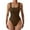 113# Coffee, variant on Dndkilg Women's Bodysuits Sexy Ribbed Sleeveless Square Neck Stretch Tank Tops Thongs Bodysuits Beige L