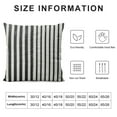 thumbnail image 5 of BANET Black and White Stripe Throw Pillow Covers, Short Plush Farmhouse Pillow Cover for Home, Sofa, Couch, Living Room.Square Neutral Outdoor Pillow Cover 24x24in, 5 of 5
