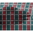 thumbnail image 4 of oneOone Viscose Chiffon Dark Teal Blue Fabric Madras Check Fabric For Sewing Printed Craft Fabric By The Yard 42 Inch Wide, 4 of 4