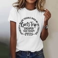 thumbnail image 4 of T-Shirt à Manches Courtes pour Femmes Seductiva 50 % de Rabais Liquidation Voyage Fille 2025 T-Shirt Mode Féminine Col Rond Décontracté Manches Courtes0, 4 of 5