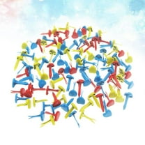 WHAMVOX  100 Pcs Heart Brads Colorful Silver for Paper Crafts Decorative