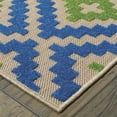 thumbnail image 3 of Oriental Weavers Cayman Indoor/Outdoor Rug - 2063Z - 7'10" x 10'10" - in Blue/ Green - Moroccan Lattice, Multi-Level Pile, Water, Stain and Fade Resistant, Hose Clean, Patio, Outdoor Living Rug, 3 of 3