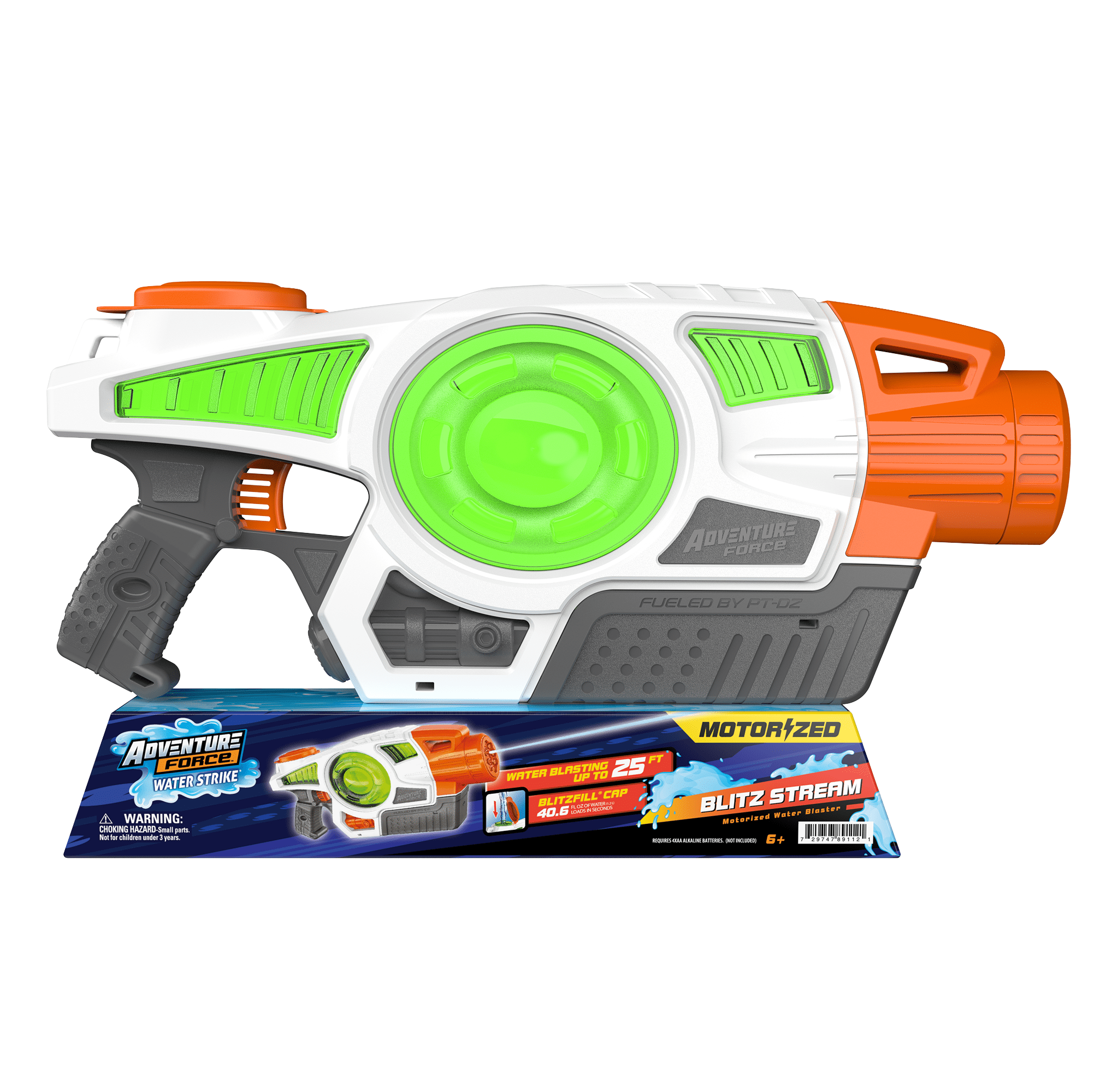 Adventure Force Water Strike Blitz Stream Full-Auto Motorized Water Blaster