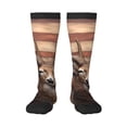 thumbnail image 2 of Lsque Deer American Flag Wall Printed Crew Socks Men's Women's LightWeight Thin Casual Calf Socks ,Knee High Socks,Cotton Socks, 2 of 9