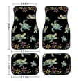 thumbnail image 3 of Xoenoiee Sea Turtle Print 4 Pieces Full Set Auto Carpet Car Floor Mats Non Slip Car Mats for Car SUV Sedan Truck Van Automotive Accessories,, 3 of 6