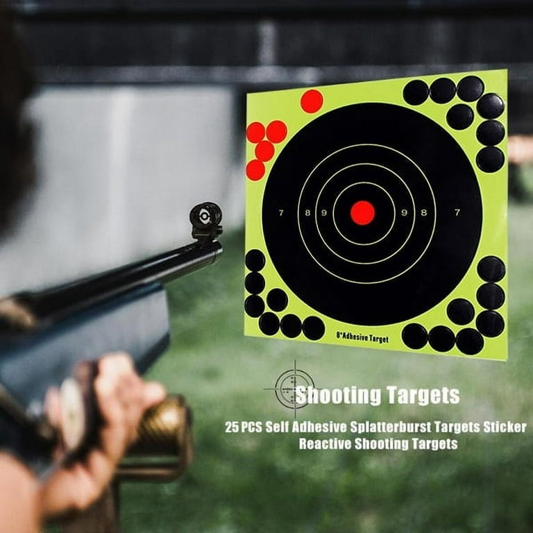 8 Shooting Target Rifle Gun Adhesive Stick Splatter Reactive Practice  Range