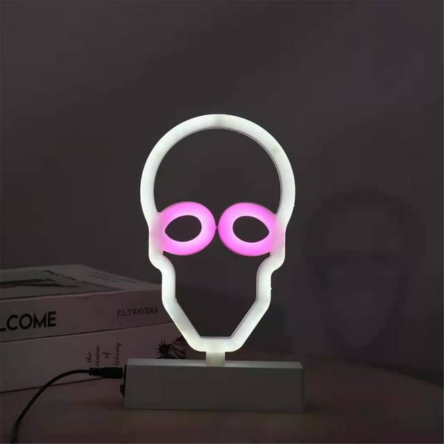 CEHVOM Neon LED Bat Lights Signs Night Lights Desk Table Lamp Halloween Wall Decor