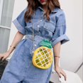 thumbnail image 2 of Bolso de hombro con forma de piña para mujer, bolso cruzado con cadena ahuecada, bolso de fruta, 2 of 5