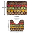 thumbnail image 3 of Honeii Spices And Herbs Pattern Bathroom Anti-Skid Pad Bathroom Mat Vintage Seamless Pattern Not-Slip Toilet Rug Set, 3 of 6