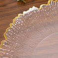 thumbnail image 4 of Balsa Circle 20 Clear Gold Round 7" Plastic  Dessert Plates Reef Design Disposable Tableware, 4 of 6