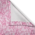 thumbnail image 3 of Ambesonne Pink Kitchen Curtains, Flowers Dots Butterflies Love, 55"x45", Pink and Pale Pink, 3 of 3