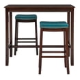 thumbnail image 3 of Bowery Hill Modern / Contemporary Wood Three Piece Bar Dining Set in Blue, 3 of 5