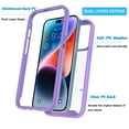 thumbnail image 2 of Takfox For Apple iPhone 14/14 Pro/14 Plus/14 Pro Max Case, Rugged Shockproof Crystal Clear Hard Case Sturdy Cover Protective Shell Bumper Case,Purple, 2 of 7