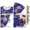 thumbnail image 6 of Fantaslook Summer Dresses for Women Casual Short Sleeve Pleated Dress Flowy Floral Dress with Pockets Flare Midi Sundress, 6 of 9