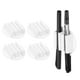 thumbnail image 1 of Uxcell 4Pcs Soporte de Silicona Adhesivo para Escritorio, Soportes Redondos para Lápices de 2 Ranuras, Clip para Marcadores, Blanco, 1 of 6