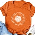thumbnail image 4 of Outfmvch t shirts for women Casual Printing Short Sleeves Loose T-Shirt womens tops shirts for women Orange, 4 of 5
