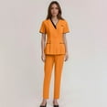 thumbnail image 4 of Scrubs for Women Set Joggers, 2025 Summer Essential Healthcare Professional Workwear Breathable Compliant Nurse Uniform 12-Hour Shifts Wrinkle-Resistant Hospital Odor Orange L, 4 of 4
