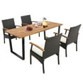 thumbnail image 2 of Canddidliike Patio Furniture Sets,5 Pieces Patio Wicker Chair and Dining Table Set with 2 Inch Umbrella Hole, Sofa Small Patio Conversation Couch for Garden, Poolside, 2 of 9