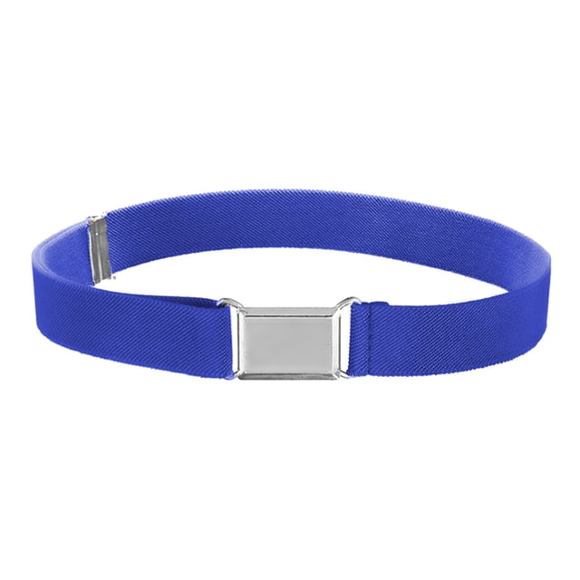 Ceinture pour Tout-Petits Élastique Ajustable Extensible Ceintures Unisexes Boucle Carrée Argentée