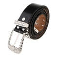 thumbnail image 3 of Cinturón de cristal para mujer Sunnimix Western Cowgirl Negro, 3 of 8