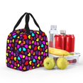 thumbnail image 4 of KLL Colorful Hearts Print Insulated Lunch Bag Women, Reusable Cute Tote Lunch Box for Adult & Men, Leakproof Cooler Lunch Bags for Work Office Travel Picnic, 4 of 5