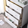thumbnail image 4 of Better Home Products Isabela Commode à 4 Tiroirs en Bois de Pin Massif, Blanc, 4 of 8