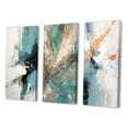 thumbnail image 3 of Designart "Aquamarine Fortuity Abstract Canvas III" Abstract Painting Wall Art Set Of 3 - Modern Turquoise Gallery Wall Set For Home Decor, 3 of 6