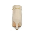 thumbnail image 2 of Unique Bargains Women's Pointed Toe Stiletto Heel Ankle Booties Beige (Size 5.5), 2 of 6