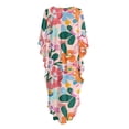 thumbnail image 7 of XYZCANDO Kaftan Dresses for Women Plus Size Bathing Suit Cover Up Caftan Maxi Beach Dresses V-neck Swimsuit Coverup Colorful Flowers Bikini Bathing Suit Cover Ups Beach Outfits, 7 of 7