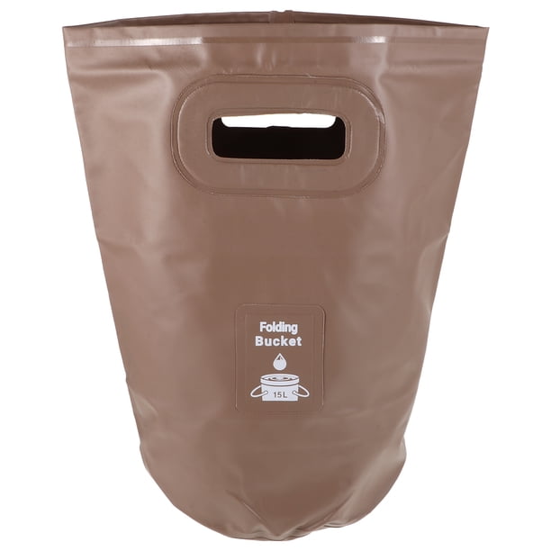 Cubo de agua plegable para exteriores, multifuncional, para acampar y pescar, plegable, portátil