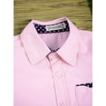 thumbnail image 5 of Sholeno Kids Boys Casual Short Sleeve School Shirts Turndown Collar Button Closure Polka Dots Print Pink 130, 5 of 7