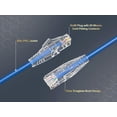 thumbnail image 2 of Cable Leader 30ft Slim Cat6a 28AWG UTP Ethernet Network Patch Cable, Blue, 2 of 6