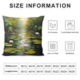 thumbnail image 5 of Fenyluxe Water Lilies Trees Soft Painting Fashion Style Dirt-Resistant Throw Pillow Covers with Zipper Closure for Couch Sofa Bed Living Room Bedroom - 1PC 22x22in, 5 of 5
