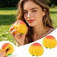 thumbnail image 2 of STPToys 2Pcs Yellow Peach Slow Rebound Stress Relief Balls, Soft Fruit Sensory Decompression Gadgets for Office Desktop Decoration, Perfect Party Favors, 2 of 9