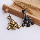 thumbnail image 3 of 1 par de pendientes colgantes de piedra acrílica de cristal múltiple, decoración de diamantes de imitación, pendientes Piercing, joyería colorida de Navidad para mujer, nuevo, 3 of 5