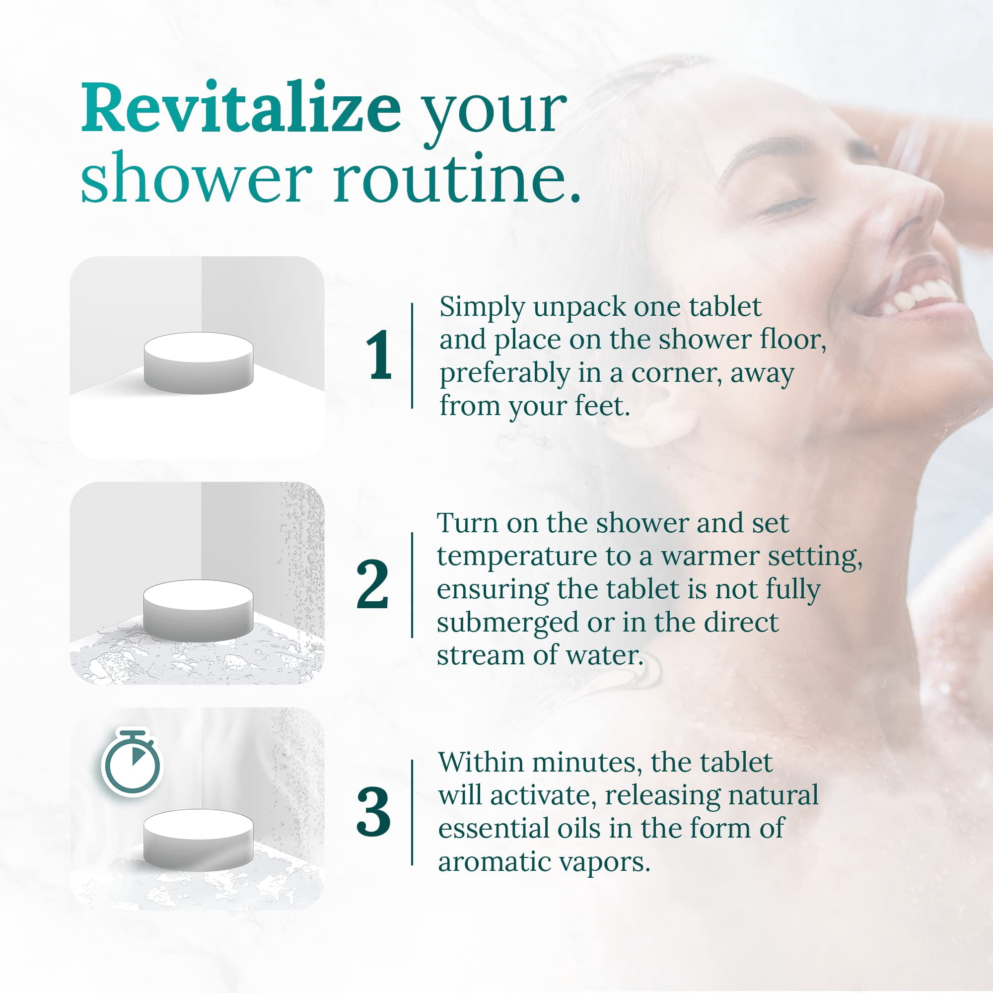 Satavi Naturals Aromatherapy Shower Steamers (12-Pack) Rejuvenate - Grapefruit, Citrus, Orange Scented Vapor Tabs for Self-Care, Aromatic Shower Bath Bombs, Natural Essential Oils for Women & Men