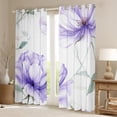 thumbnail image 2 of Castle Fairy Chic Purple Flower Boy Girl Curtains Pack Of 2 (42X84 Each),Spring Graden Curtains Blackout,Botanical Plants Bedroom Curtains,Super Cozy Room Decor, 2 of 6