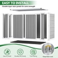 thumbnail image 4 of 306GAL Outdoor Storage Box, 1170L Patio Deck Box and Resin Shed, Waterproof Storage Cabinet  for Garden Tool Garbage Cans, 3 Doors, Quick Assembly, 4 of 9
