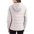 thumbnail image 2 of Women's Cutter & Buck Gray Arizona State Sun Devils Evoke Hybrid Softshell Recycled Full-Zip Hooded Jacket, 2 of 2
