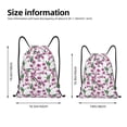 thumbnail image 5 of Yiaed Orchids Flowers Print Drawstring Bags Drawstring Backpack Bulk String Back Pack Gym Sport Bag-Small, 5 of 5