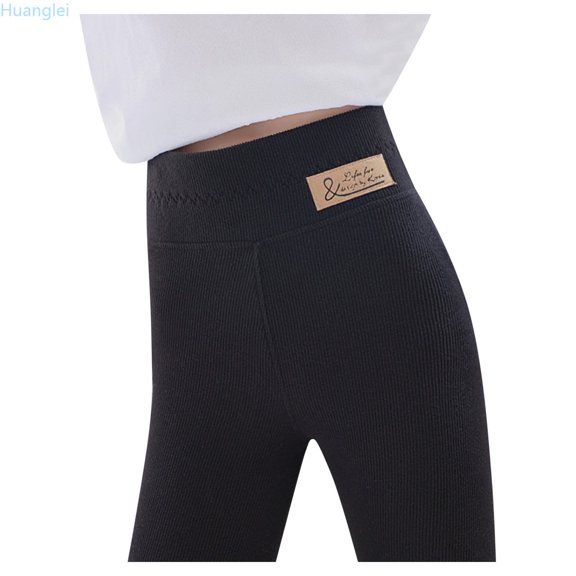 Huanglei Toddler Kids Baby Girls Cotton Ribbed Warm Ankle Leggings Stretchy Basic Full Length Pants For Winter Kids Athletic Pants